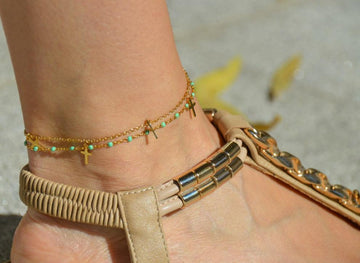 Model foot featuring anklet